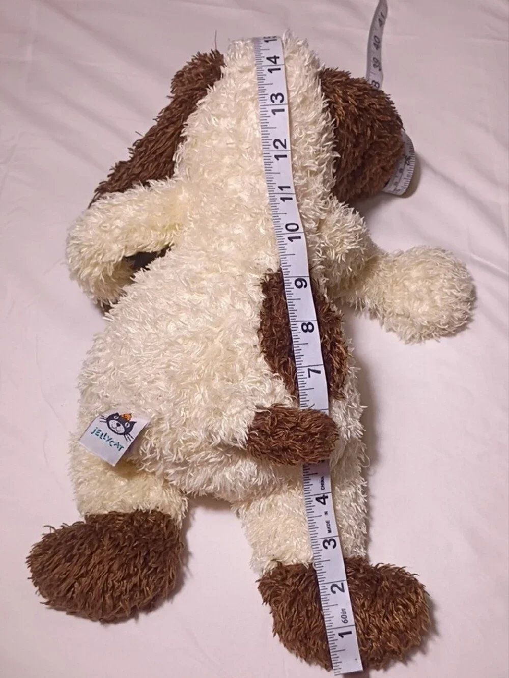 Jellycat Vintage‎ Cream and Brown Plush Puppy Dog Toy